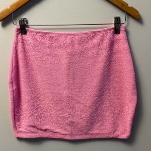 NWT Lulus Textured Pink Stretchy Mini-Skirt Size Medium
